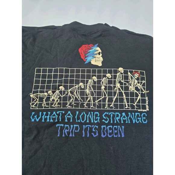 Vintage GRATEFUL DEAD 90s Vintage T-shirt What A Long Strange Trip It’s Been XL - Picture 8 of 10